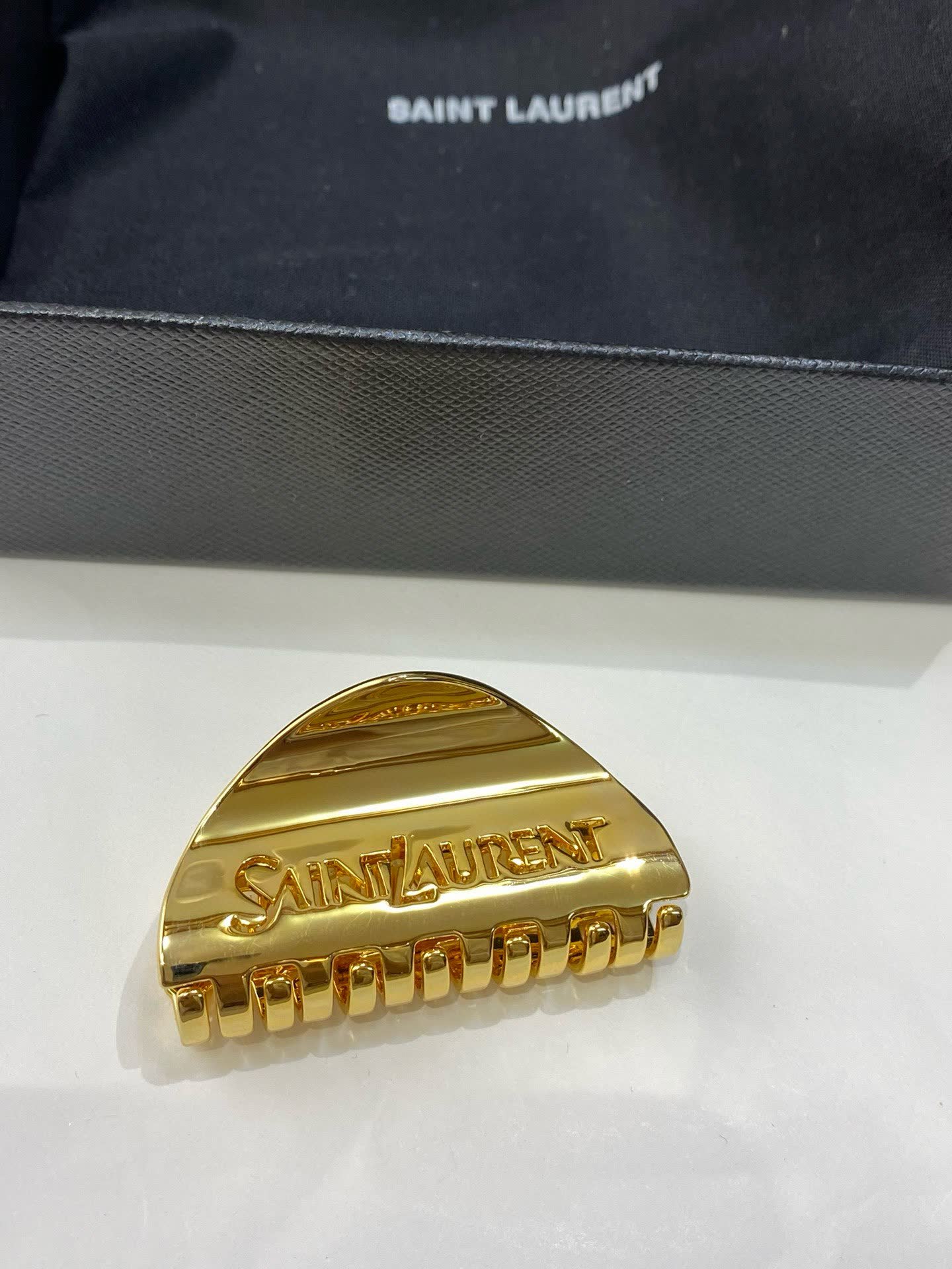 YSL Saint Laurent Gold Hair Clip